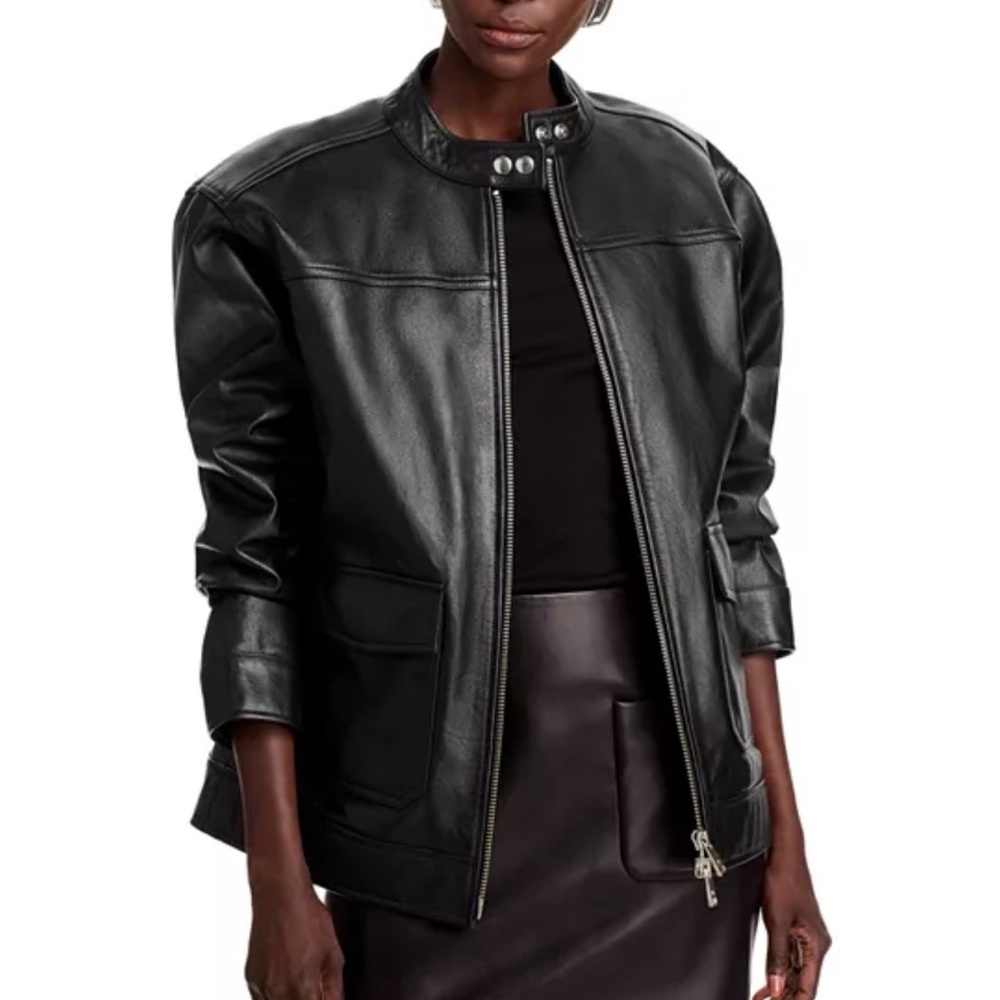 NEW Anine Bing Henry Leather Jacket size M